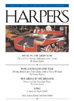 The October 2003 cover of Harper's magazine